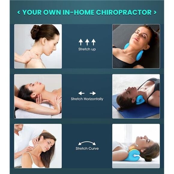 Neck Stretcher for Neck Pain Relief 2 Mode, Cervical Neck Traction Device Pillow - Picture 2 of 6